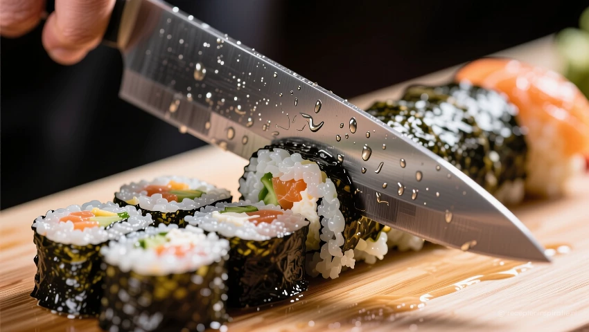Sushi snijden.