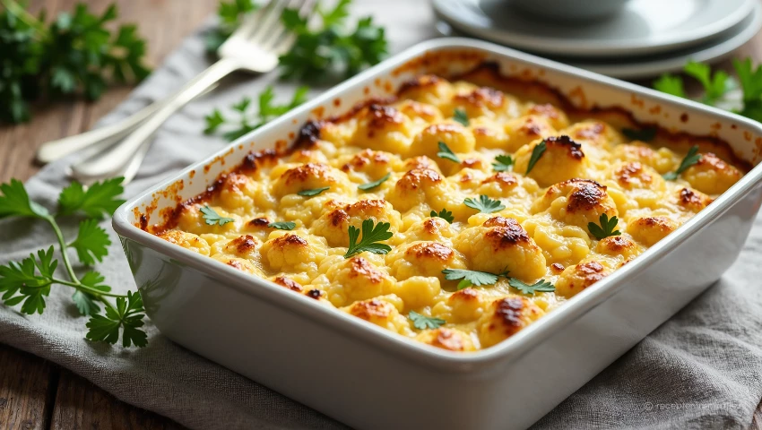 Benodigdheden om de ovenschotel te garneren