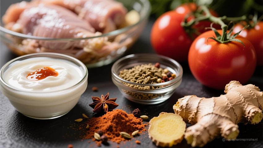 Ingrediënten voor kip marinade