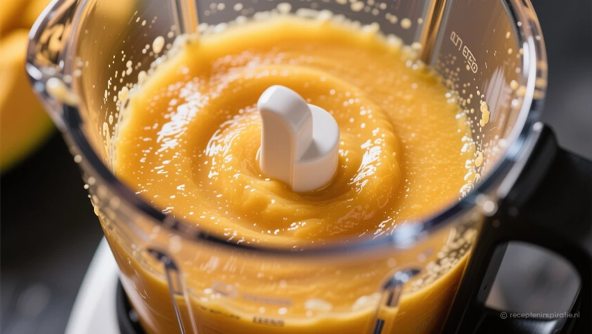 Mango puree maken in een blender