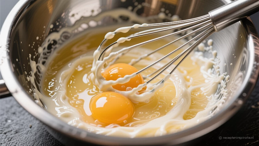 Eieren en room kloppen