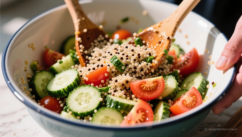 Mengen van ingrediënten in een kom