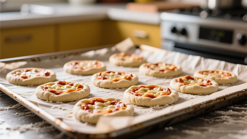 Pizzabodem op bakplaat