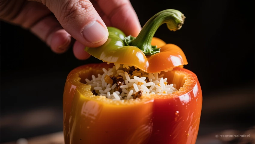 Paprika vullen detail