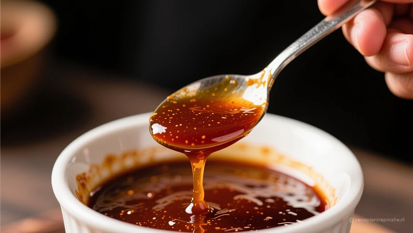 Lepel in de Teriyaki saus