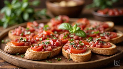 Platter met bruschetta om te delen
