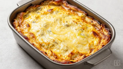 Moussaka voor het bakken