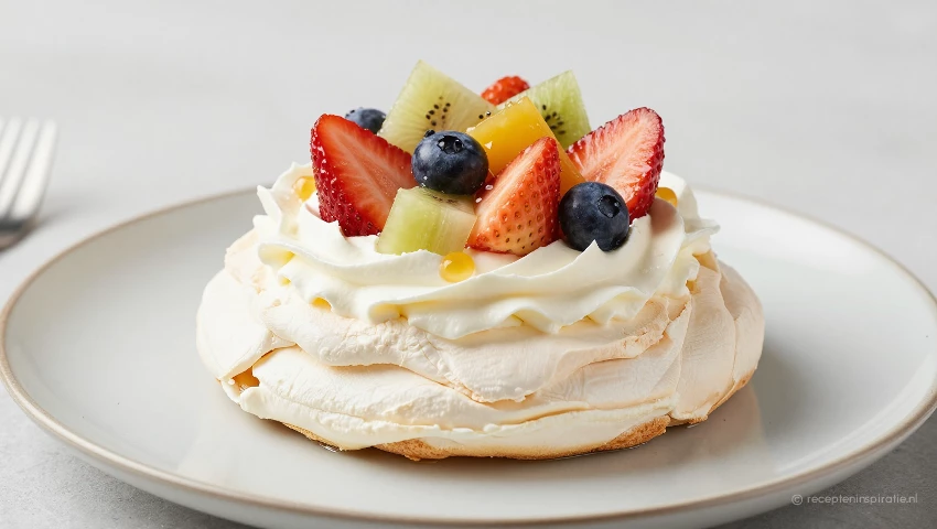 Pavlova op bord