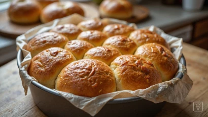Brioche rijst voor de tweede keer in een vorm.
