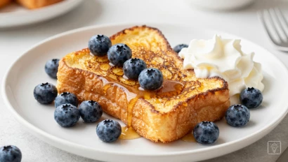Wentelteefjes met toppings op een ontbijttafel.